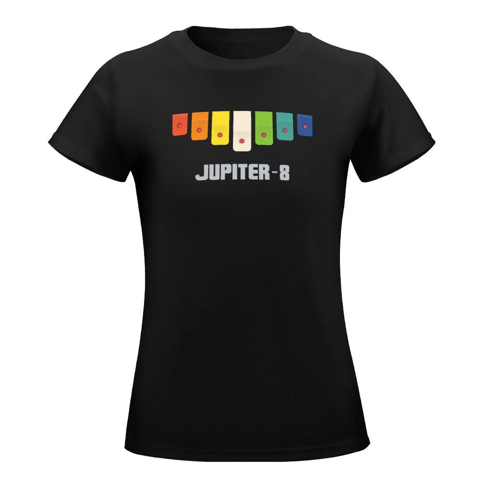 Roland Jupiter 8 Rainbow [Grey] T-Shirt tops cute clothes new edition t shirts for Women