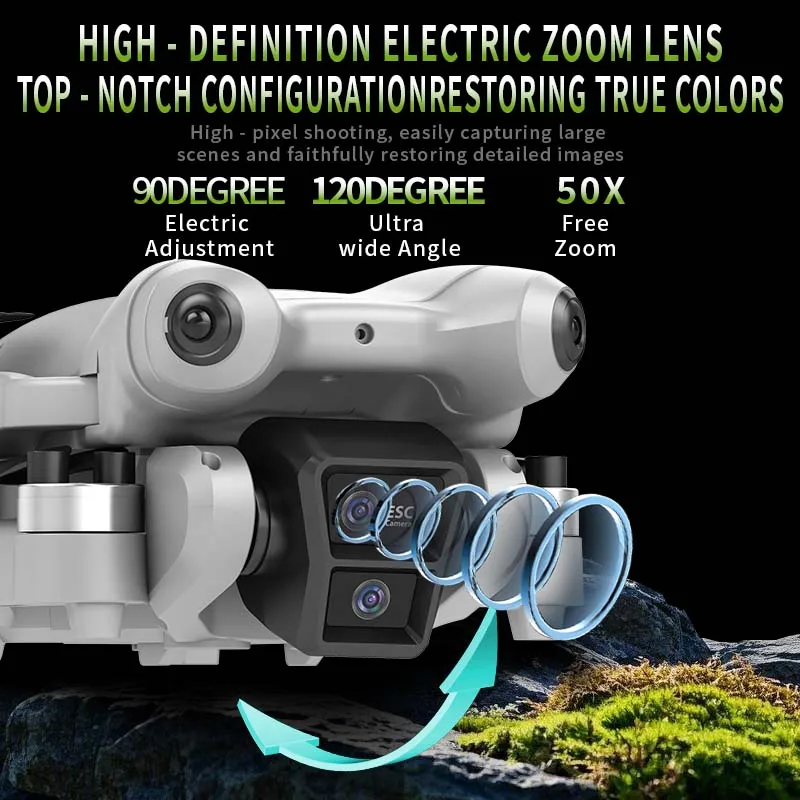 โดรน S101 MAX ระดับมืออาชีพ กล้องคู่ 8K HD 120 °   โดรนควอดคอปเตอร์แบบมีหน้าจอ ระบบหลบหลีกสิ่งกีดขวาง ไร้แปรงถ่าน พร้อมกล้องมุมกว้าง ESC 5G WiFi