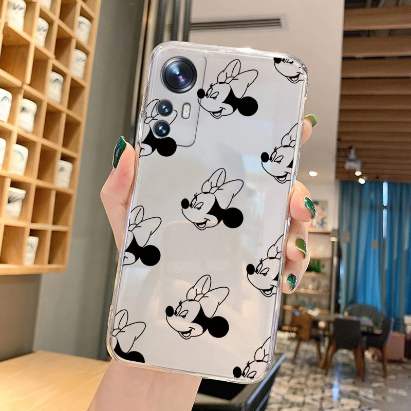 Cartoon Mickey Minnie Mouse Soft Case For Xiaomi Mi 12 5G Mi12 Lite 12X 12S Phone Cover Silicone TPU Transparent Funda Bumper