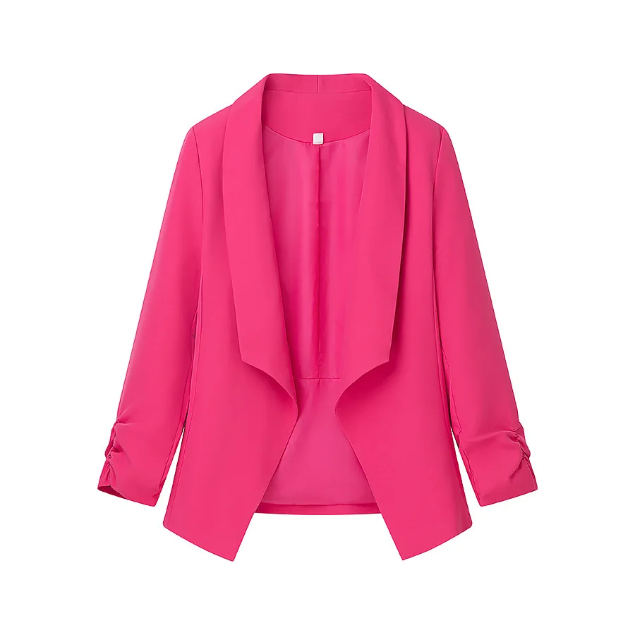 Feminino urbano casual doce terno jaqueta primavera/verão nova moda estilo europeu americano pequeno ajuste