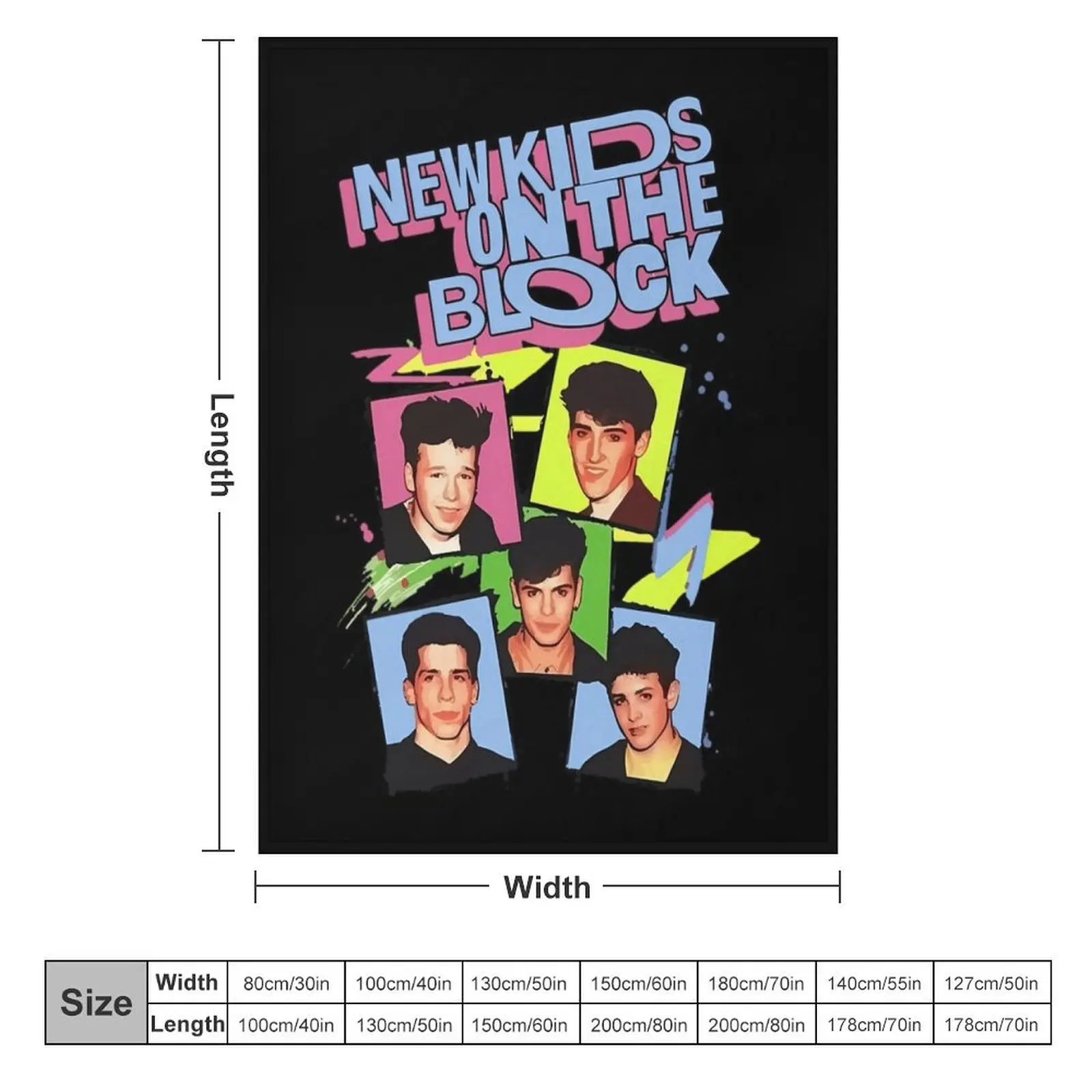 Vintage Nkotb Band Music Setup Official Throw Blanket Thermal Beautifuls Blankets