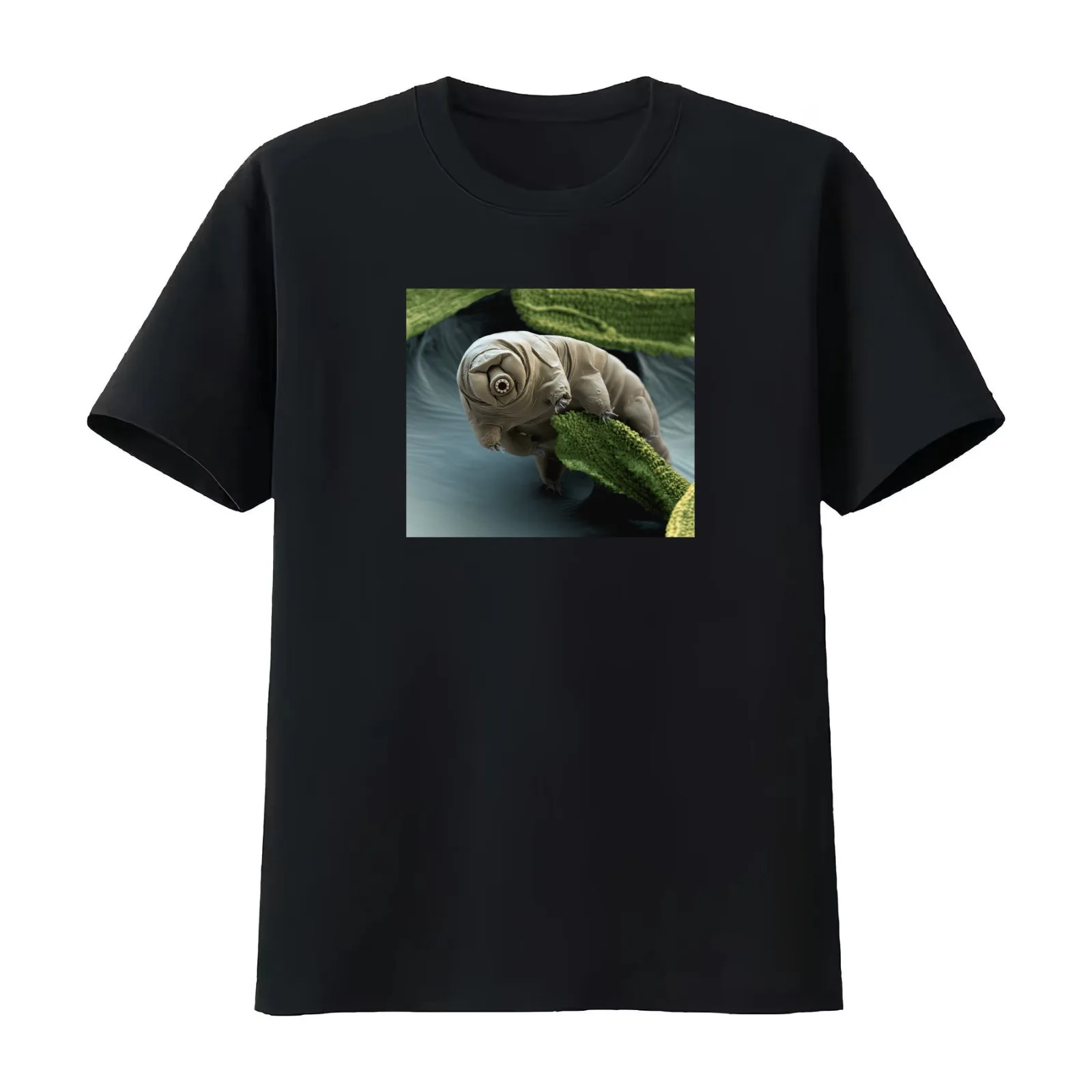 Water Bear or Tardigrade Under the Microscope T-Shirt Summer Casual Cotton Tee Oversized Streetwear Tops Unisex Men Women