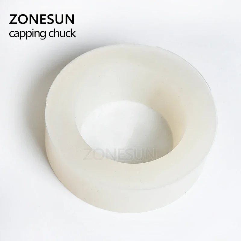 ZONESUN آلة السد تشاك غطاء ل كابر 28-32 مللي متر 38 مللي متر 10- 50 مللي متر زجاجة بلاستيكية مستديرة مع حلقة الأمن سيليكون السد
