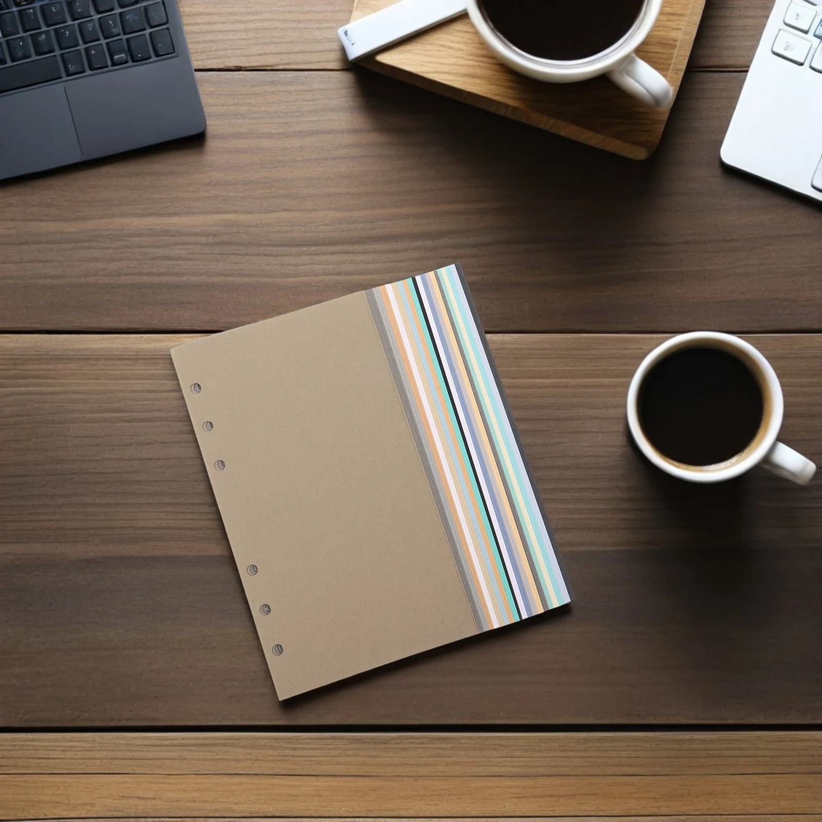 

40 Sheets A6 Colored Loose Leaf Paper Refillable Binder Inserts For Planner Journal Notebook Double Sided Writing Paper Smooth