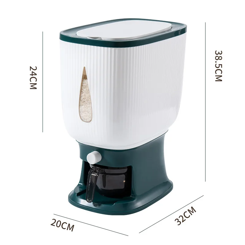 

Sealed Rice Bin Easy To Clean Rice Dispenser Moisture-Proof Rice Box Sealed Kitchen Storage Container For Kitchen Pantry Food