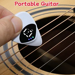 2-in-1 Portable Guitar Pick & Tuner Combo Functionality with Guitar Pick Folk Guitar & Ukulele Tuner 12-Tone Equal Temperamen
