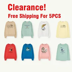 2024 SS New Fashion Children's Boys and Girls Spring Sweatshirt Top Children's Long Sleeve O-neck Cute Tops