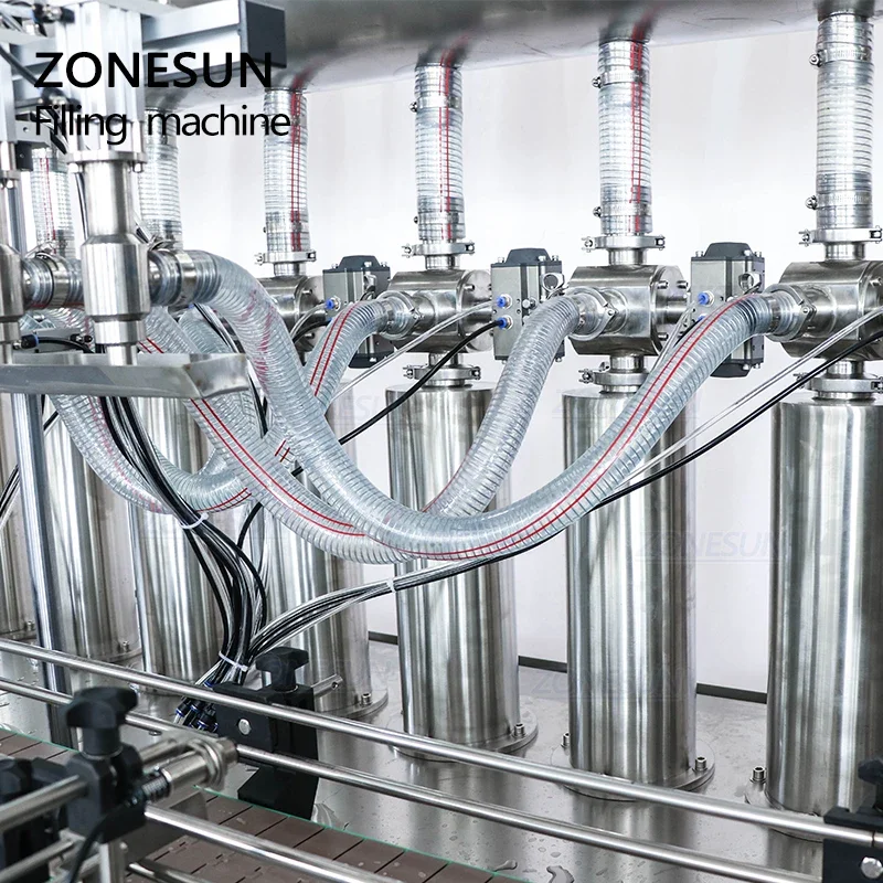 ZONESUN YT8T-8G Automatic Paste filling machine Honey Fruit Soap Detergent Paste 8 Heads Bottle filler for production Line