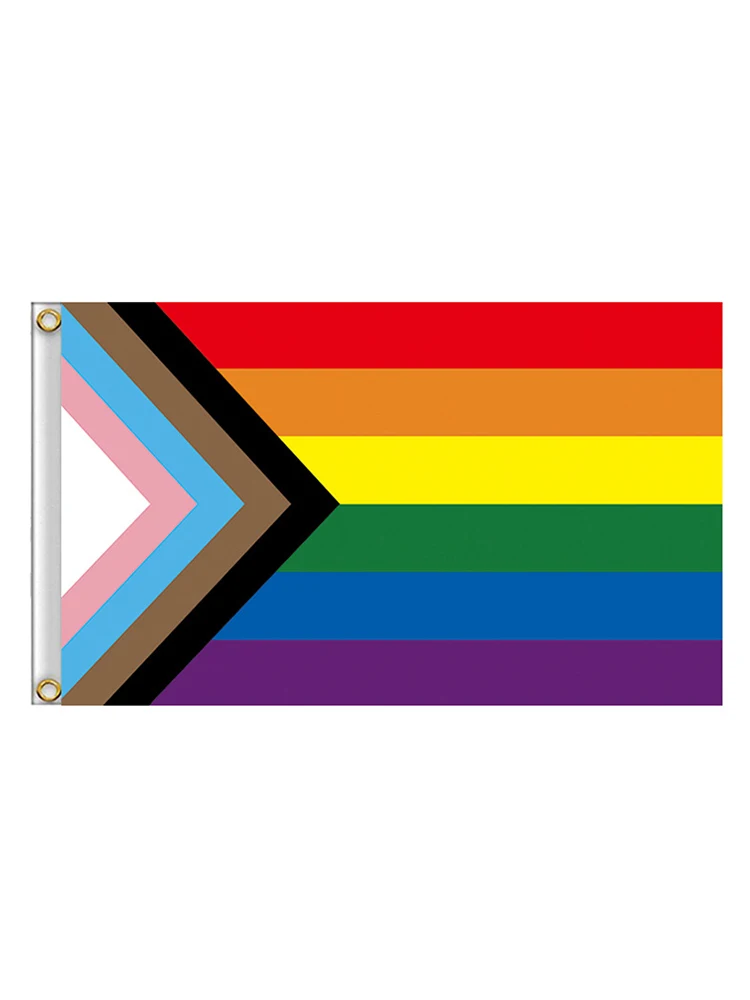 

Rainbow Flag Banner Durable UV Resistant Progress Pride Flag Support for LGBT Flag