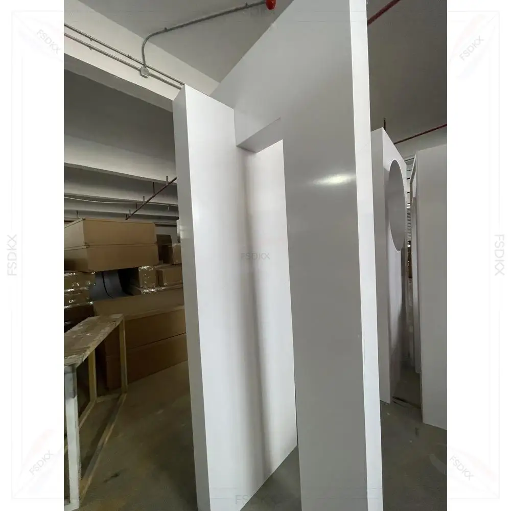 

Wholesale Classic Event Decor Acrylic Wedding Backdrop Customized White Event Backdrop Stand for Party Decorations