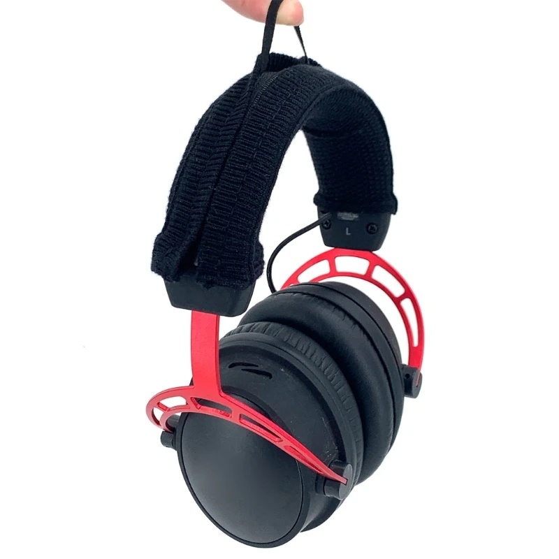 Q6PA Breathable Knitting Cloth Headband Pad Cover Washable Headbeam Cushion Sleeve for S Mix Revolver S Headphone Comfort