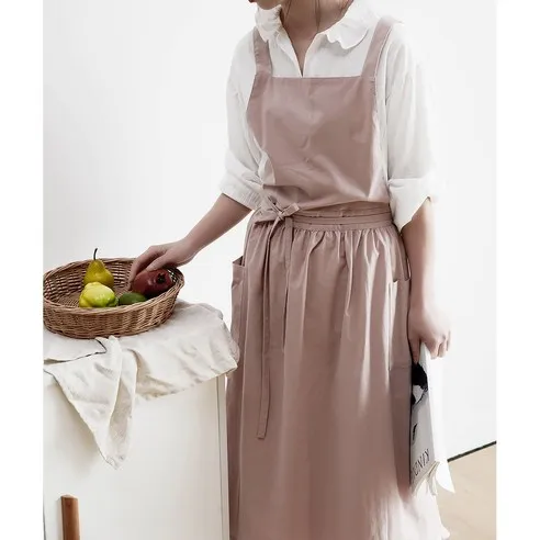 COLORLIFE Jupe feuille sans manches en lin imperméable, couleur tomate, tabliers 5 structures