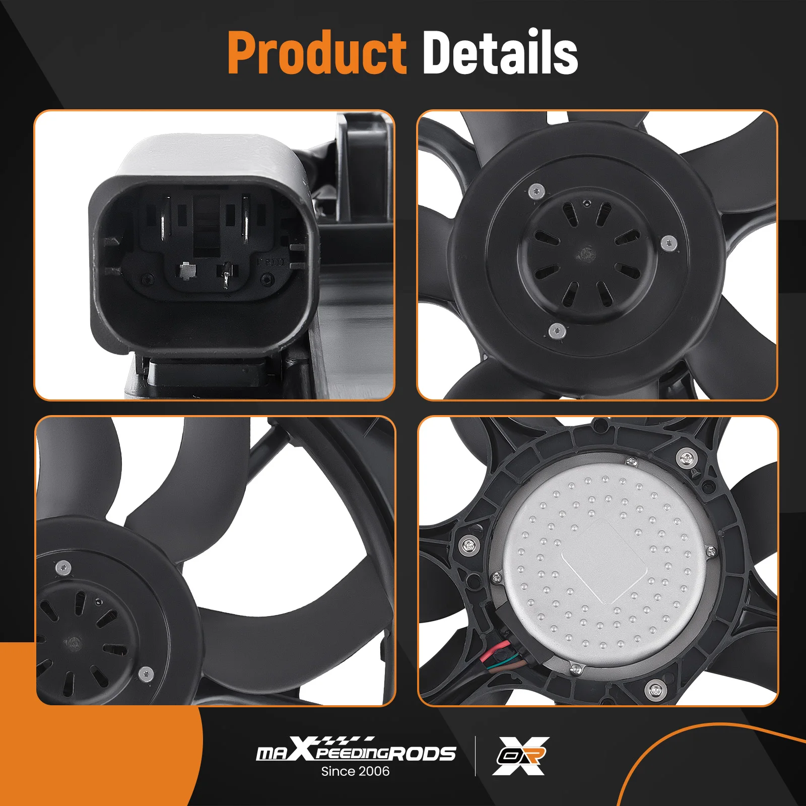 Ventola di raffreddamento del condensatore del radiatore A/C per BMW F10-13 09-15 17427599493 17428509741