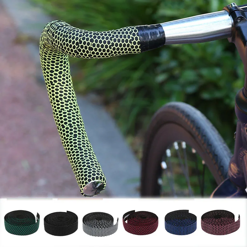 

Bicycle Handlebar Tape Road Bike Breathable Handlebar Non-slip Sweat-absorbent Bike Belt Honeycomb Pattern Cycling Accessories