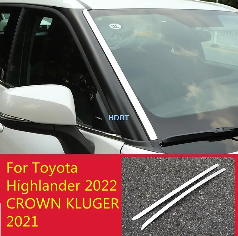 

Для Toyota Highlander 2022/CROWN KLUGER 2021, автомобильная нержавеющая сталь, переднее окно, лобовое стекло, лобовое стекло, Боковая Отделка, полоса, литье