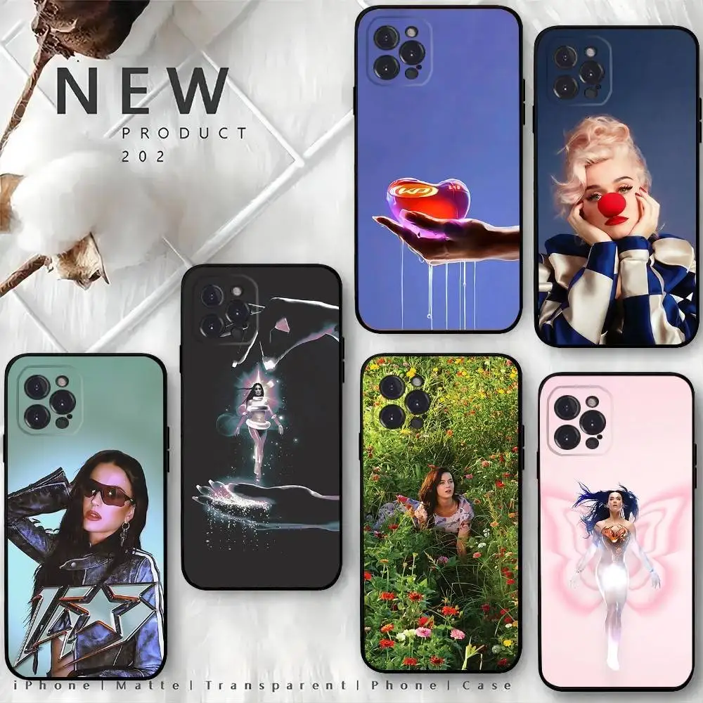 

Singer K-Katy Perry Phone Case For iPhone 16,15,14,13,12 Mini 11 Pro XR,X,XS,MAX 7,8 Plus Silicone Cover Soft Black
