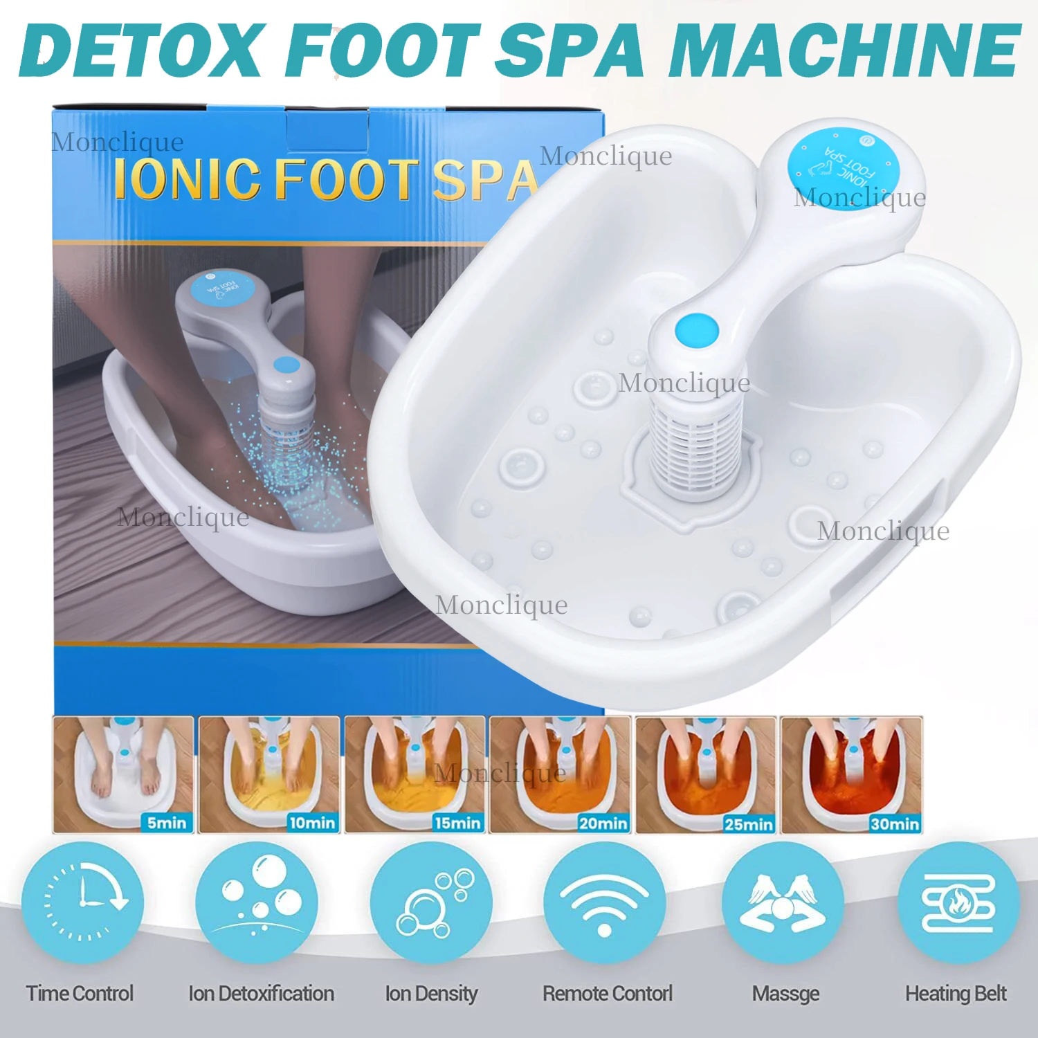 Hydrogen Ion Detox Foot Spa Bath Machine Electric Footspa Deep Vibration Cleansing Relax Promote Good Health Full For Vitality