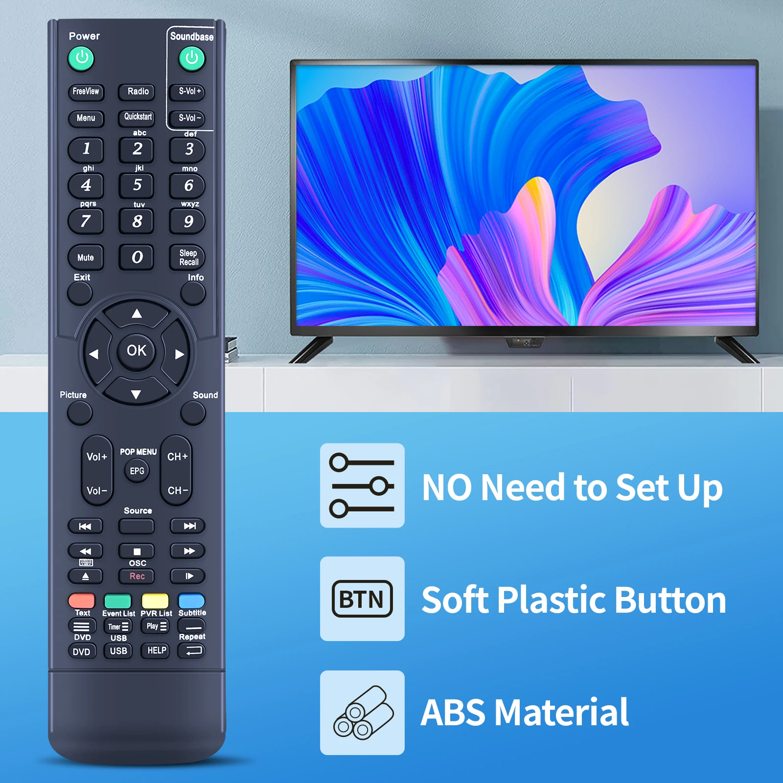 Nuevo mando a distancia de repuesto para violonchelo Neon C32100F C32100DVB C37109DVB3D