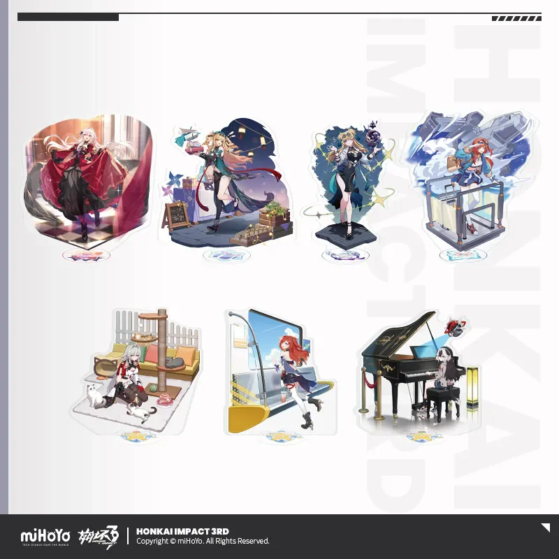 

MiHoYo аниме-игра Honkai Impact 3rd официальный оригинальный подлинный акриловый стенд серии SH Senadina Coralie Helia косплей рождественский подарок