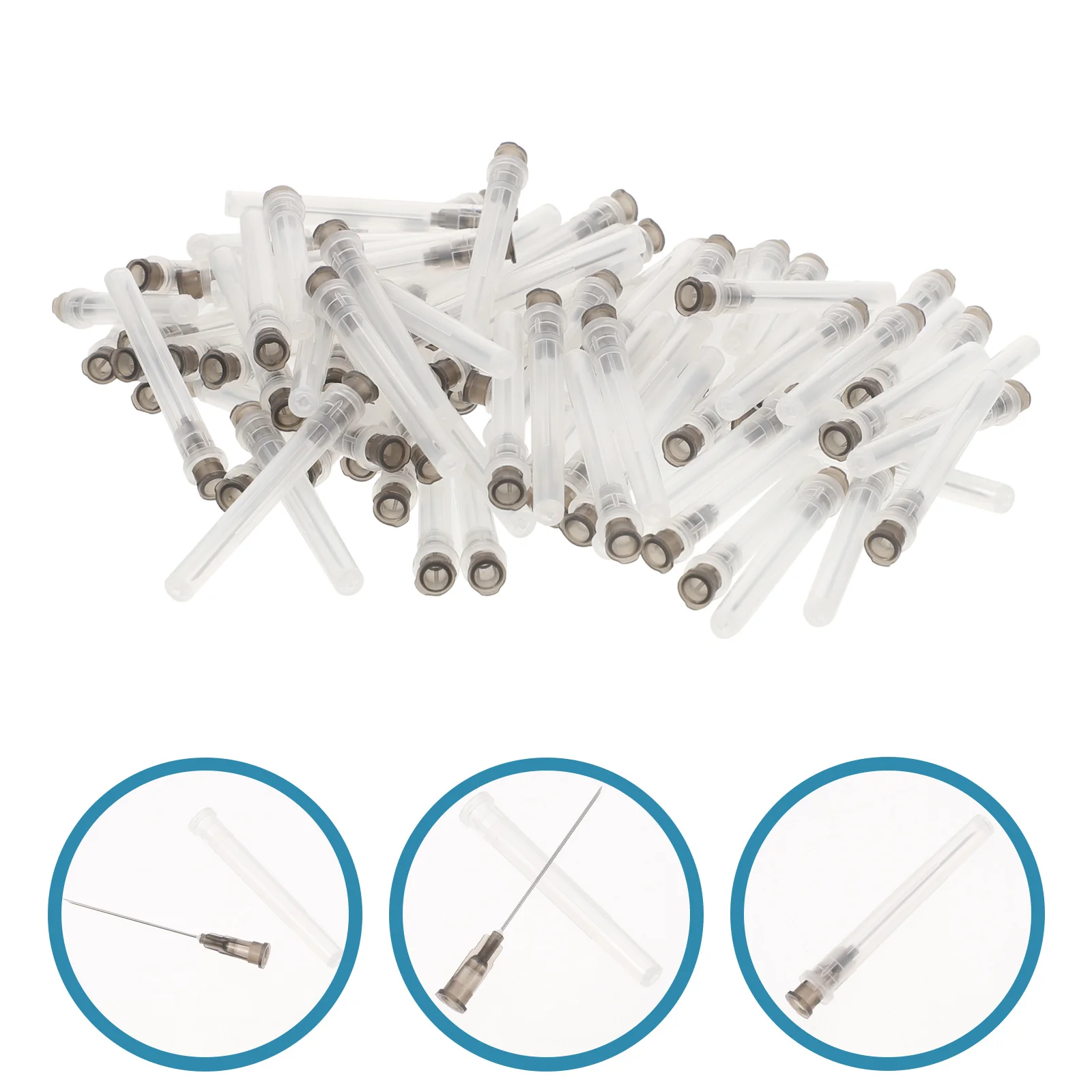 

100Pcs Dispensing Needle Tip Covers 22G 1 Inch Laboratory Liquid Needles for Labs Experiment Use 22G 1 Inch Needle
