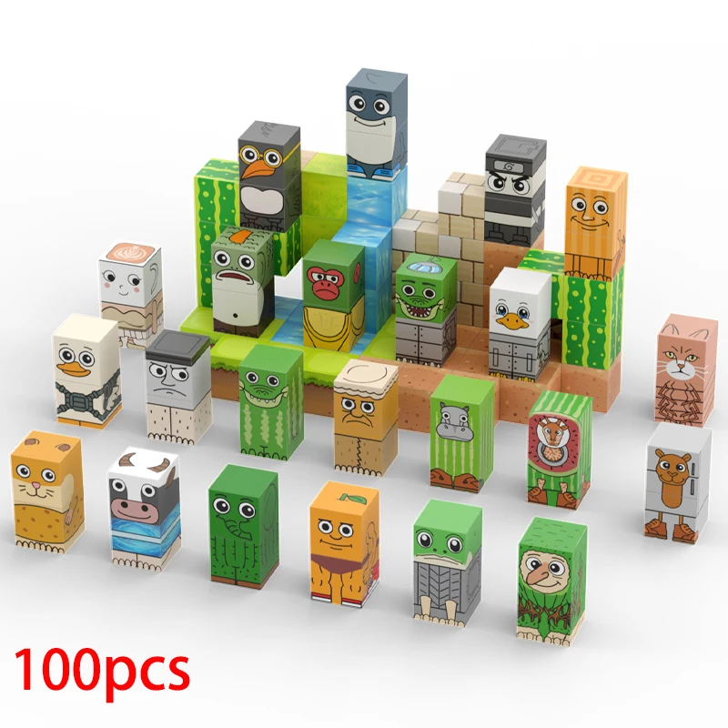 

Italian Brainrot Magnetic Building Blocks Set - Tung Tung Tung Sahur Stacking Construction Toys STEM Sensory Gifts for Birthday