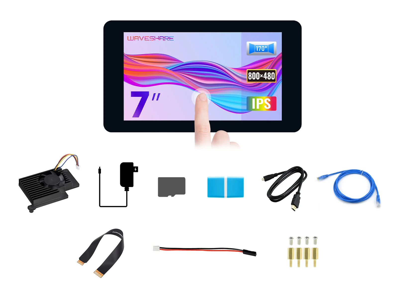 

PI5 Display Kit Acce B, 64GB TF card, TF card reader, 7in Capacitive Touch Display for Raspberry Pi 5(Not Included)