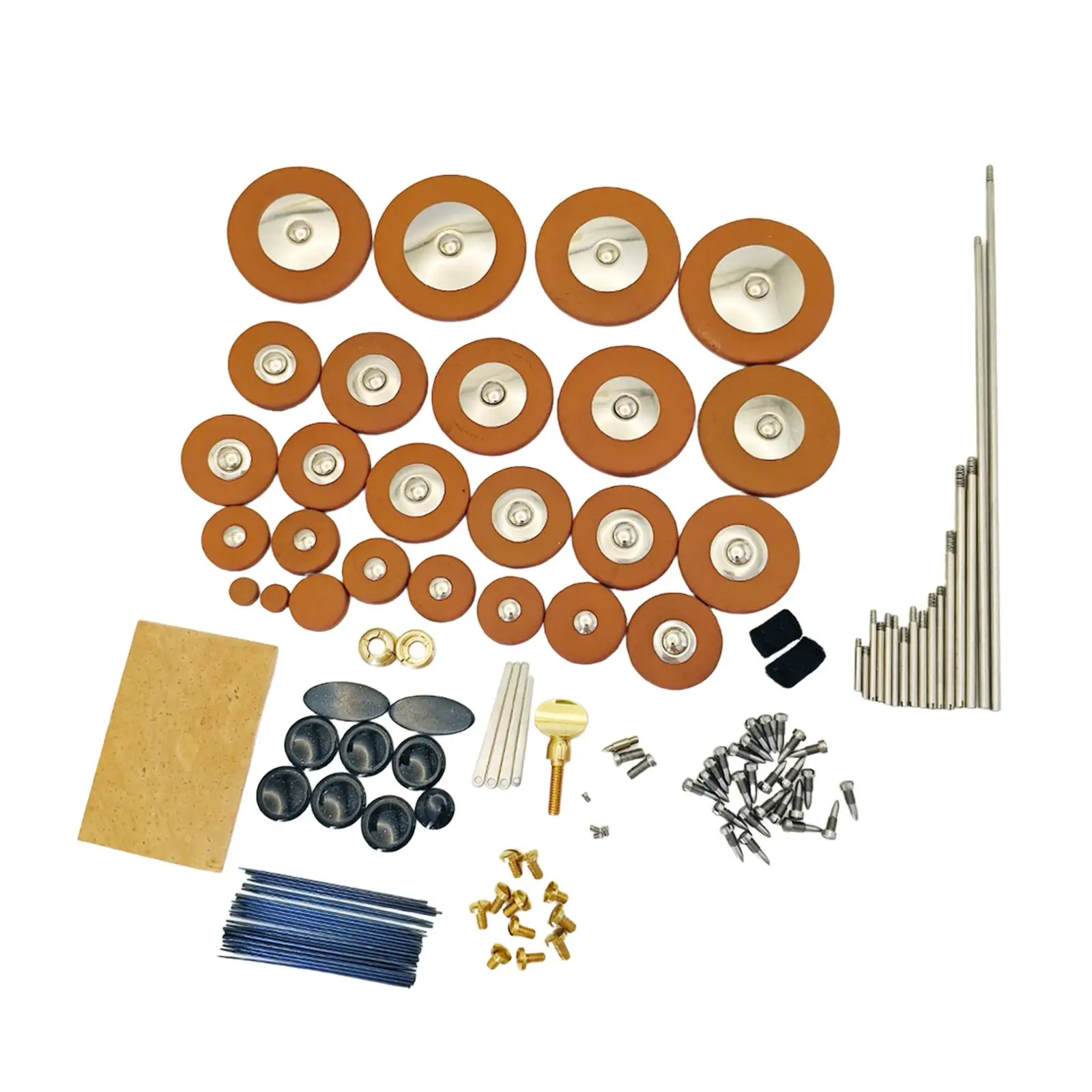 

Комплект для ремонта и обслуживания альт-саксофона: прокладки для звуковых отверстий, ролики, винты, пружины, универсальные аксессуары для ремонта саксофона