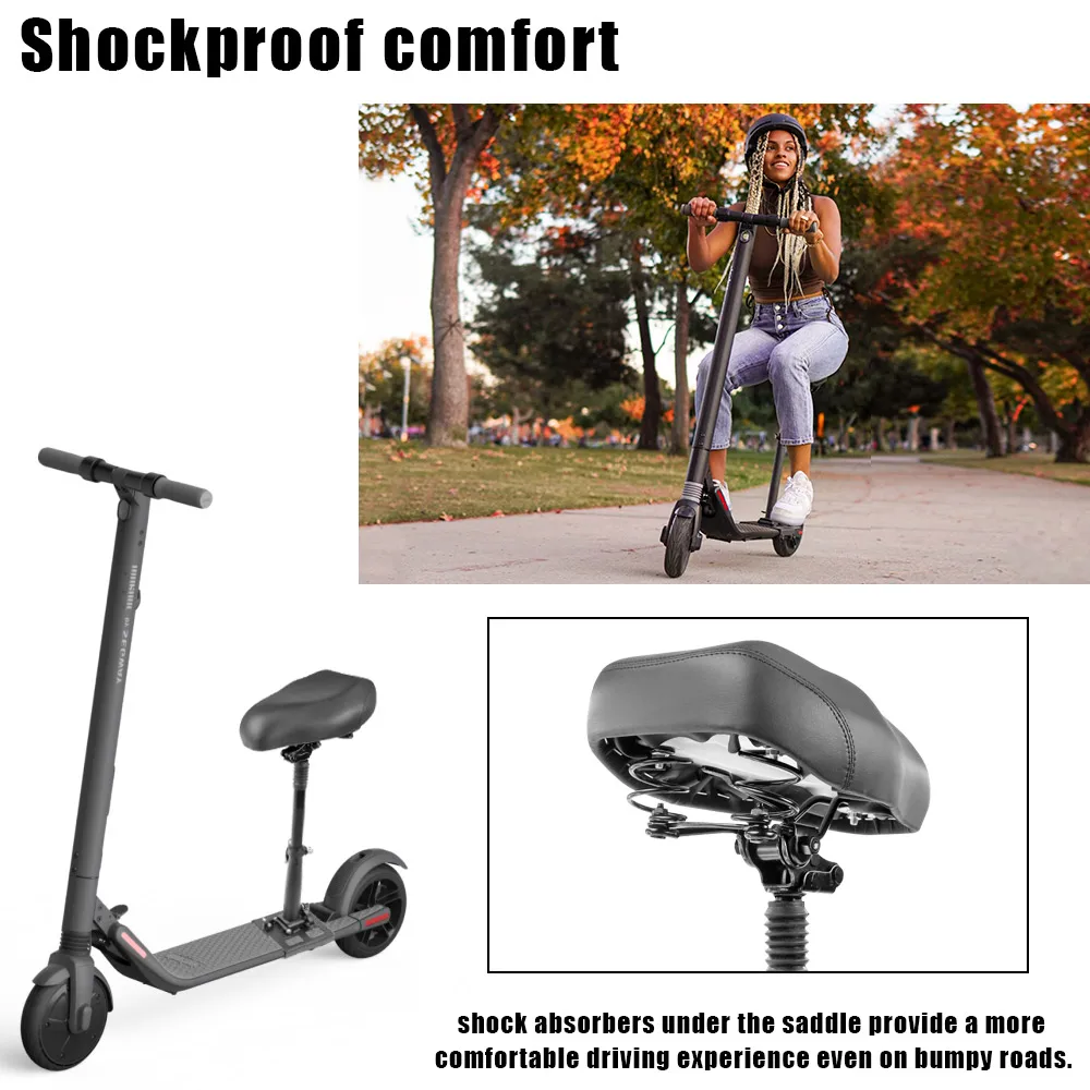 High Quality Adjustable Height Cushion Folding Saddle For Segway Ninebot ES2 Electric Scooter Foldable Soft Seat Parts