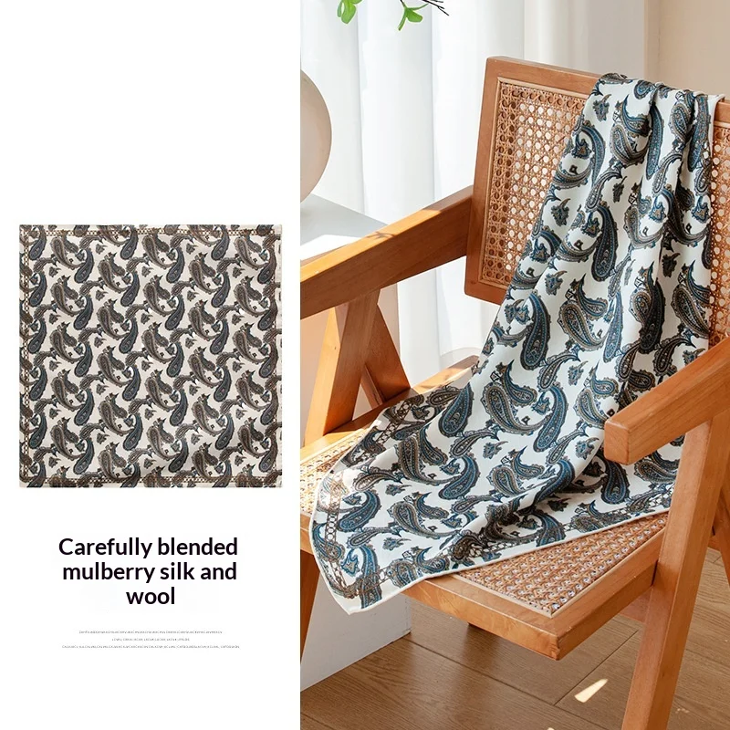 

High-end women's scarves gift gift elegance for personal use silk wool scarves sunshade sunscreen shawls decorative scarves