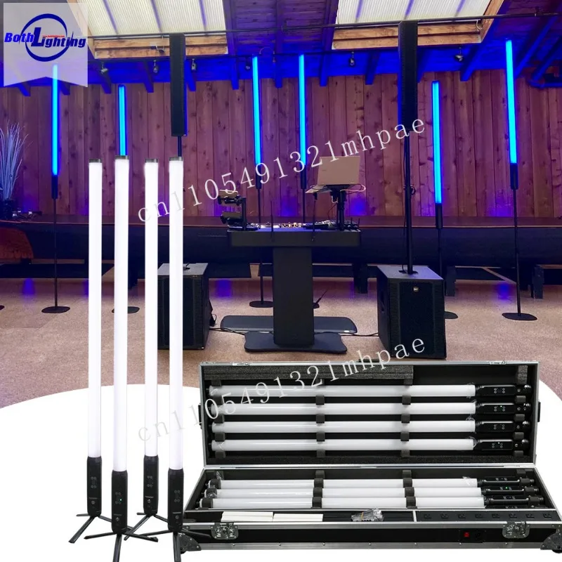 

IP65 Outdoor 360 Tube Light Led DJ Booth Set RGBWA 5in1 Pixell Wireless DMX512 WIFI Remote Smart Wedding Party Tube Uplight