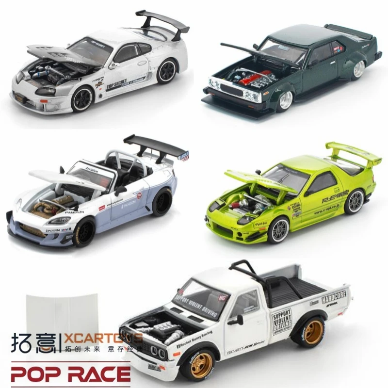 [PreSale] Xcartoys POP RACE 1:64 TOP SECRET GT300 SURPA EVART Yaris DARWIN PRO 66G 1087X LION DANCE 280 ZX Red Diecast Model Car