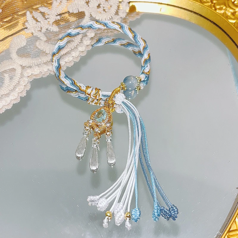 أنيمي الهوية الخامس إيلي كلارك سمة الانطباع الرياح تأثيري الكرتون لطيف حزام اليد سوار سلسلة اليد جمع هدية مزخرفة