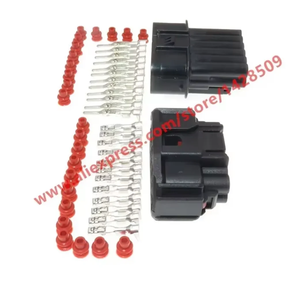 12 Pin LED Headlight Harness Connector Plug Light Lamp Waterproof Socket For Honda 6181-6784 6189-7410