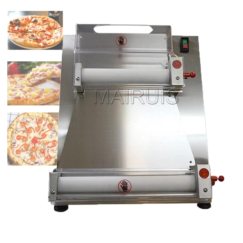 370W Electric Pizza Dough Roller Machine Stainless Steel Max 12 Inch Pizza Dough Press Machine Sheeter Food Processor