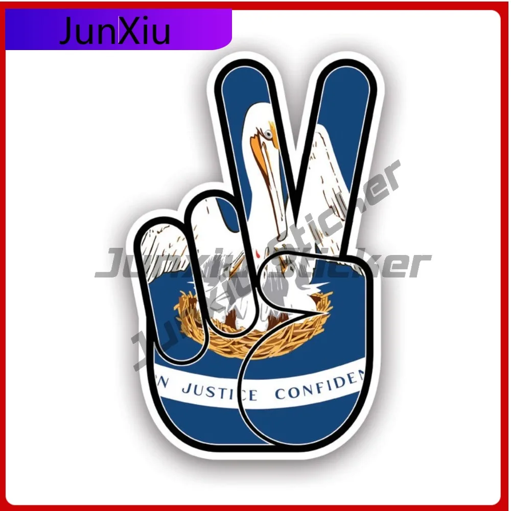 

Louisiana State Shaped Weather Resistant Waterproof Sport For Rear Windshield Laptop Motorcycle Removable Self Adhesive