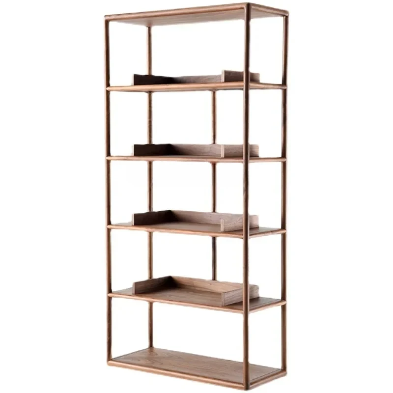 

Новая китайская полка Богу, книжный шкаф из черного ореха, витрина, простая книжная полка из массива дерева, полка