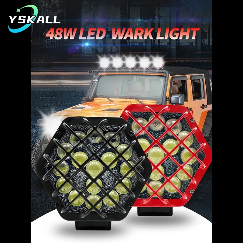 9V To 36V Super Bright LED Light Off Road 4x4 Spotlight Headlight Work Spot Lamp Automotive Car Accessories Truck JEEP Hummer