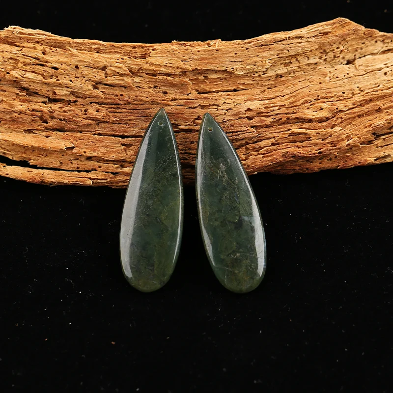

Серьги B&F из мохового агата, бусины для изготовления ювелирных изделий, бусины из натурального камня ручной работы, камни для изготовления ювелирных изделий