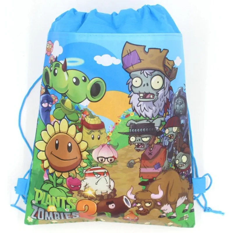 

Plants vs. Zombiess Kawaii cartoon pattern Drawstring Gifts Bags Birthday Events Party Shower Decorations