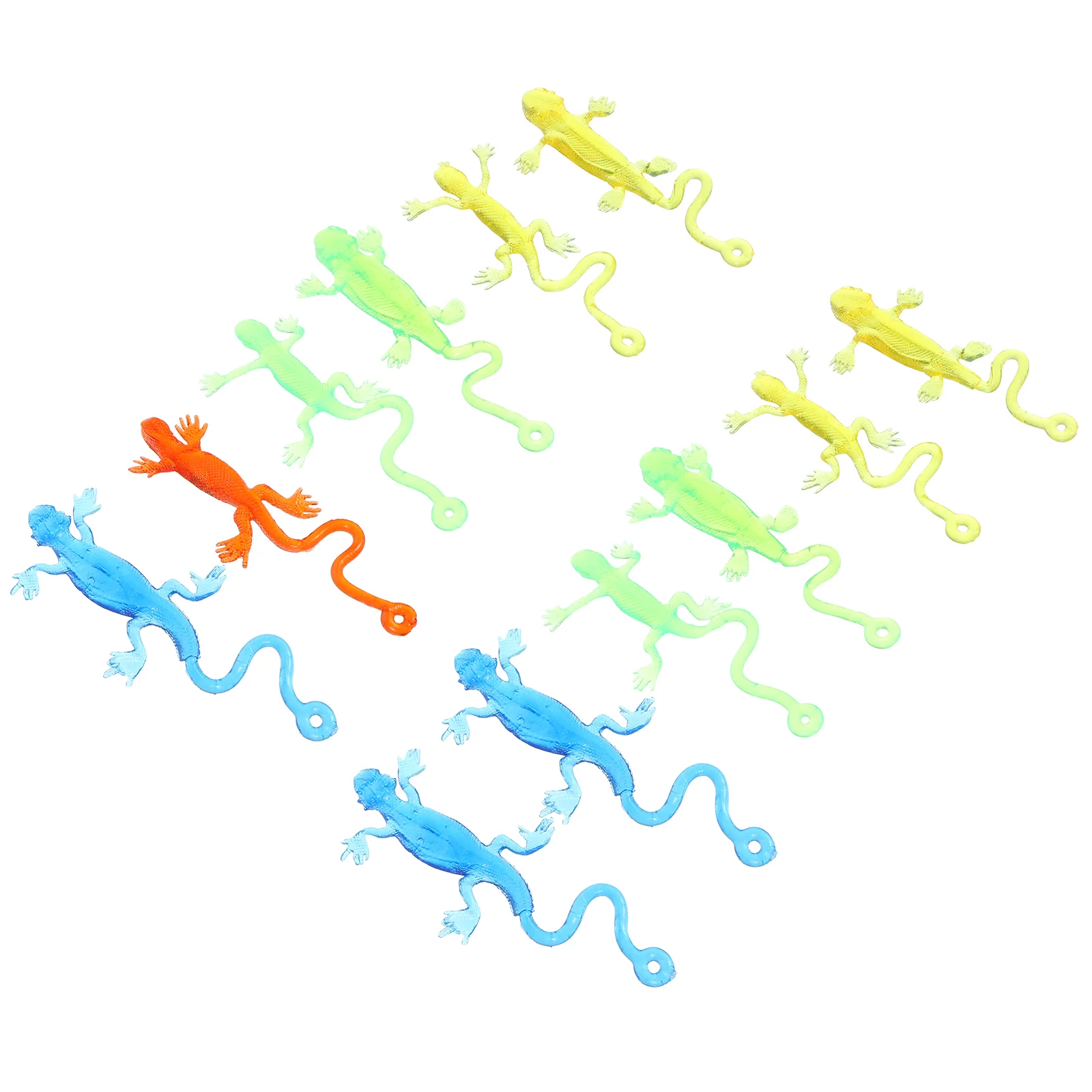 

12 Pcs Sticky Lizard Toy Baby Birthday Gift Soft Rubber Elastic Imaginative Child Great Present Cabrite Shaped