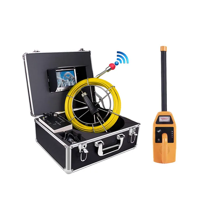 Pipe Sewer Inspection Machine 9 inch 512HZ Transmitter DVR Recording Feature CMOS