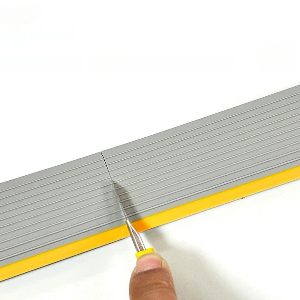 1 قطعة 0.9 متر/35.43in متعددة الأغراض المنحدر حصيرة عتبة الباب منحدر ذاتية اللصق دائم مخطط درج مكافحة زلة المنزل الوصول