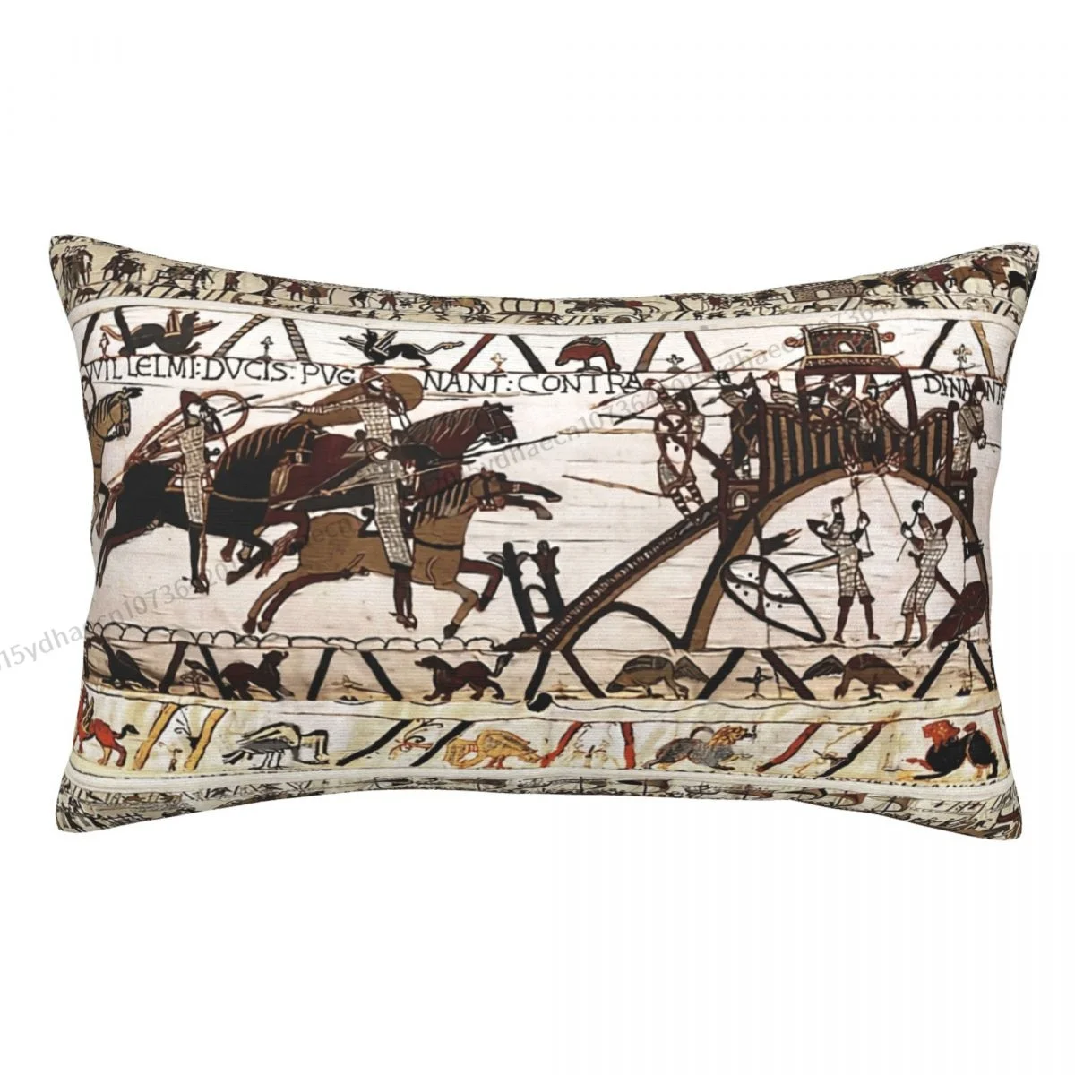 THE BAYEUX TAPESTRY SIEGE Printed Pillow Case Viking Style Backpack Cushions Covers Washable Chair Decor Pillowcase