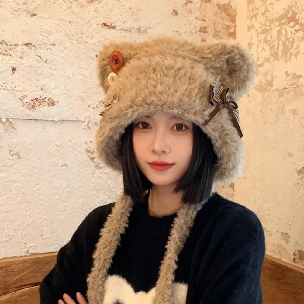 جديد يندبروف الأذن حماية قبعة الباردة والدليل على آذان الدب البلوز قبعة سميكة غطاء محرك السيارة قبعة الشتاء #2