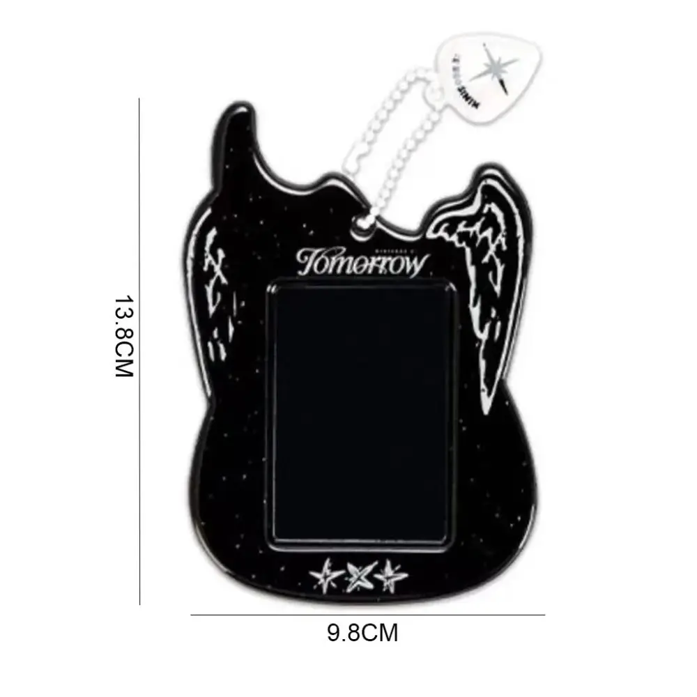 かわいい漫画のフォトカードケース、カードホルダー、キーホルダー、ギター、保護カバー、アイドルフォトカードホルダー