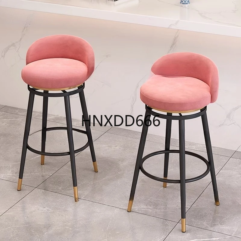 Bar chair rotating modern simple light luxury home backrest