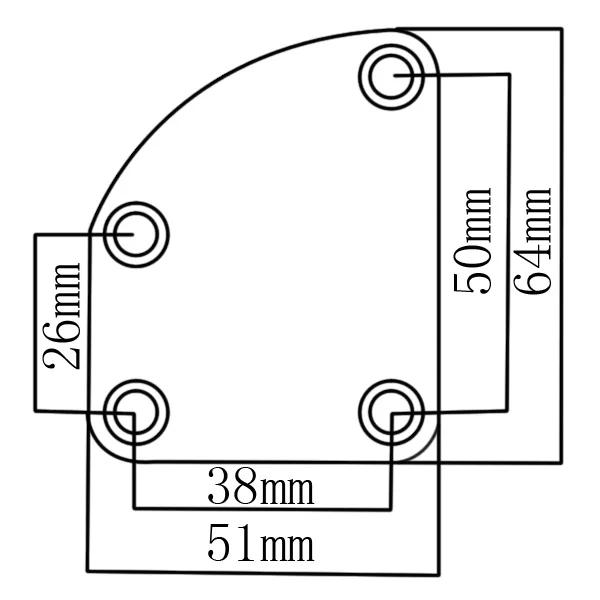 GOLD NECK Joint Mounting BACK PLATE ASYMMETRIC With SCREWS for Electric Guitar