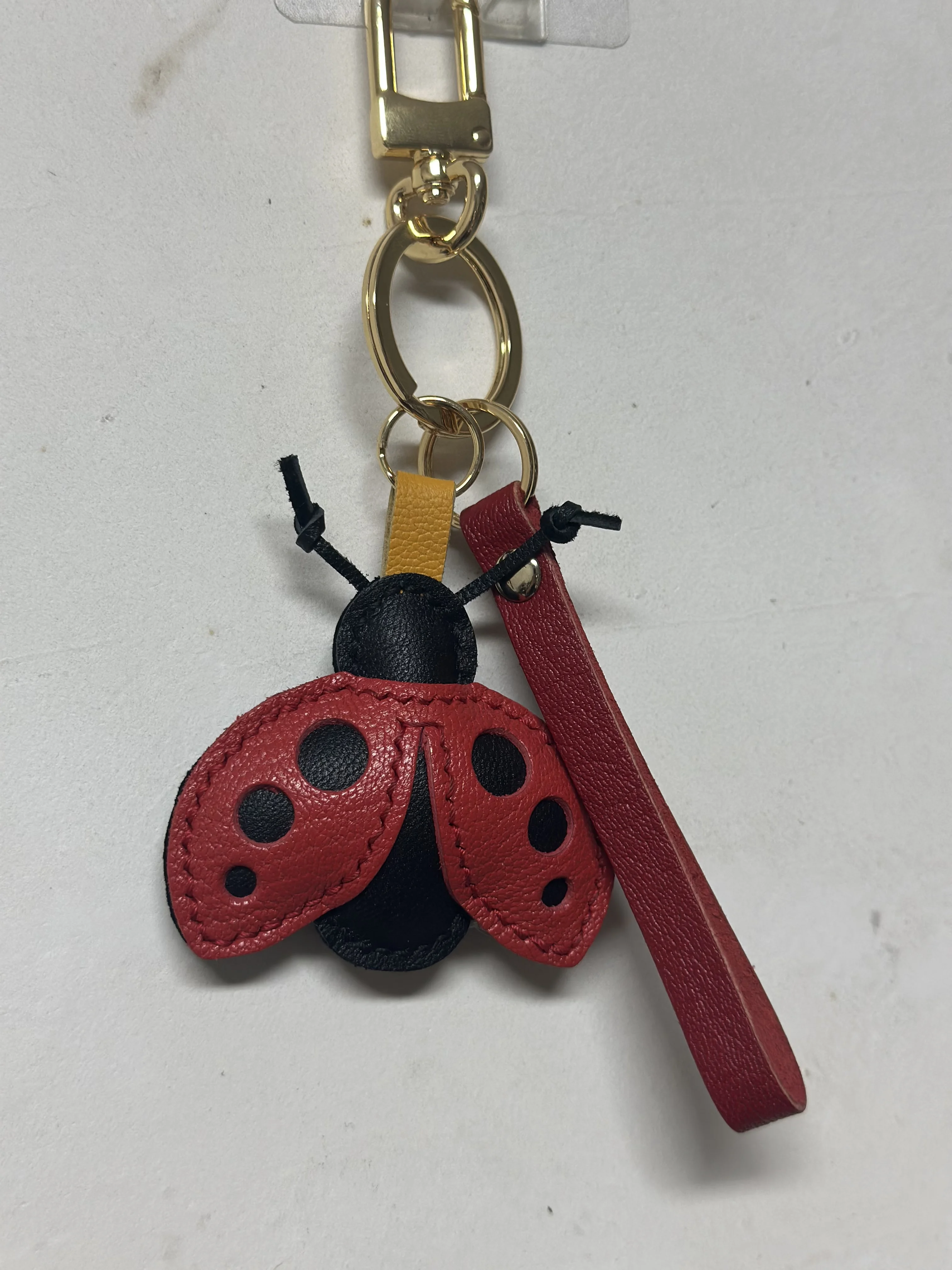 

Leather Beetle Charm,Leather Bag Charm,Leather Handbag and Purse Charm,Cute Ladybug Keychain,birthday gift for friend