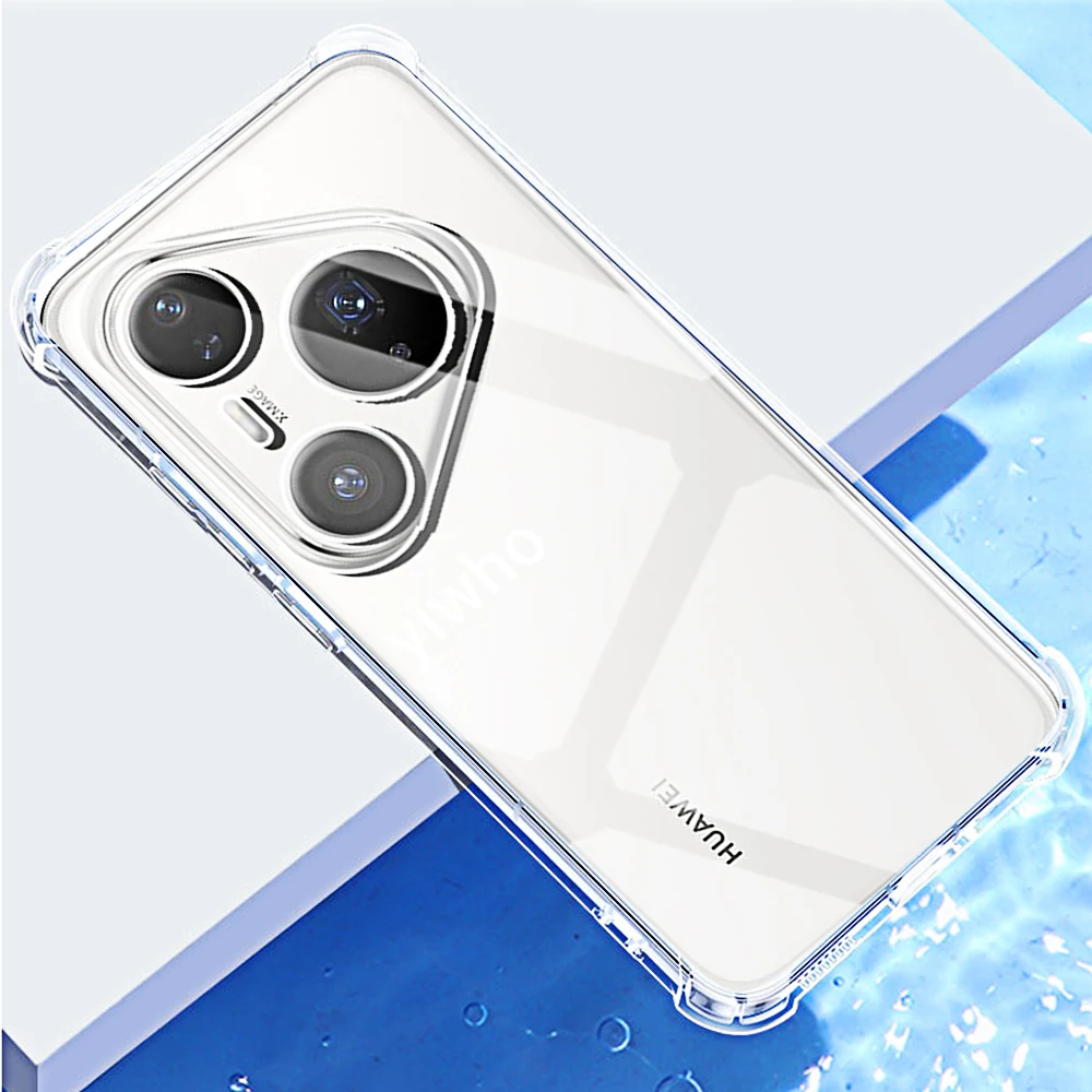 حافظة هاتف شفافة لهاتف هواوي بورا 80 برو + الترا P80 غطاء خلفي ناعم من البولي يوريثان الحراري لهاتف هواوي بورا 70 60 برو بلس P70 P60 Pura80