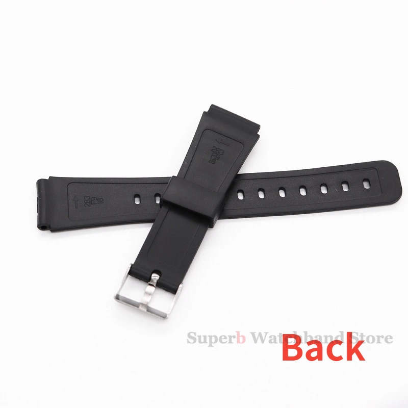 18 20mm Silicone Rubber Strap for Casio W800H A158/168 AE1200/1300 Watchband for SGW400 F91W/84 F105/108 Sport Diving Resin Belt